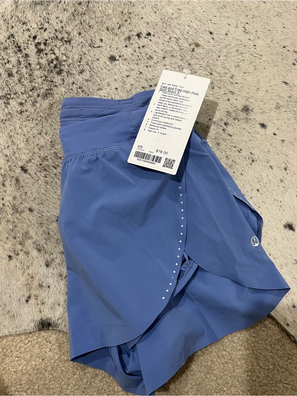 lululemon fast and free athletica Women's Athletic Shorts in Periwinkle Blue